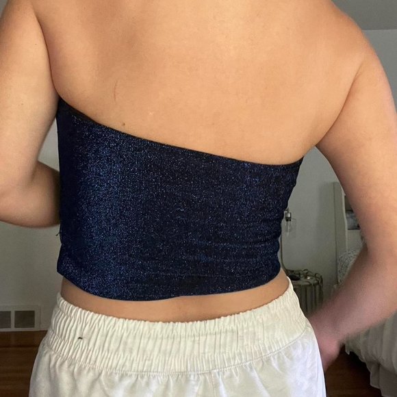 Sparkly Blue Target Tube Top - Picture 2 of 6